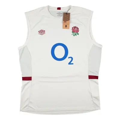 (XL) England Rugby Sleeveless Shirt (Foggy Dew)