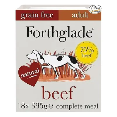 Forthglade Wet Dog Food x 395g Adult year + Grain Free Beef Vegetables Stomach Sensitive Dog Foo