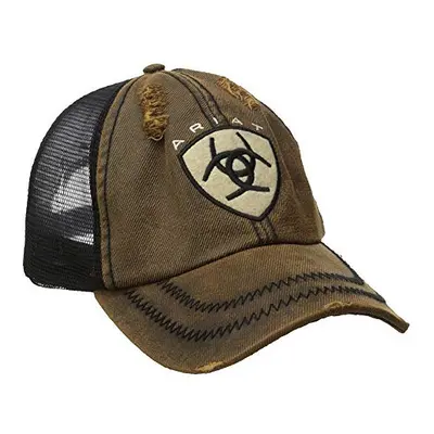 ARIAT Men's Distressed Oil Mesh, Brown/Black, One Size Hat