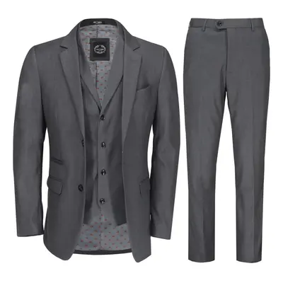 (42, Charcoal) GRAHAM - Mens Piece Office Suits Grey Black Navy Smart Classic Tailored Fit Busin