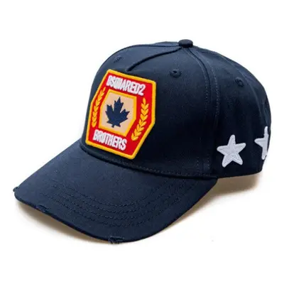 (3073 Navy, ONE) Dsquared2 BCM0528 Leaf Brothers Baseball Cap