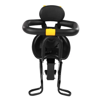 (Hard Backrest) Safety Child Bicycle Seat Bike Front Baby Seat Kids Saddle With Foot Pedals Supp