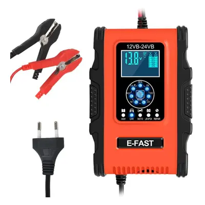 (orange, 220V) Digital Display Pulse Repair For Lifepo4 Wet Dry Lead Acid Agm Gel Batteries Smar