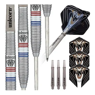 Steel Tip Darts Set | Jeffrey 'The Black Cobra' de Zwaan Maestro Phase | 90% Natural Tungsten Ba