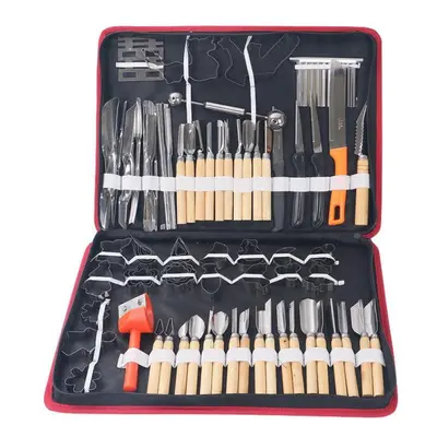 (as the picture) 80pcs/set Portable Vegetable Food Fruit Wood Box Kitchen Carving Tool Kit