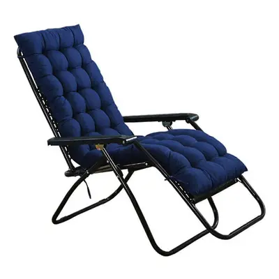 (Navy Blue) Lounger Cushion Soft Replacement High Seat Pad With Fixation Strap Large Rocking Cha