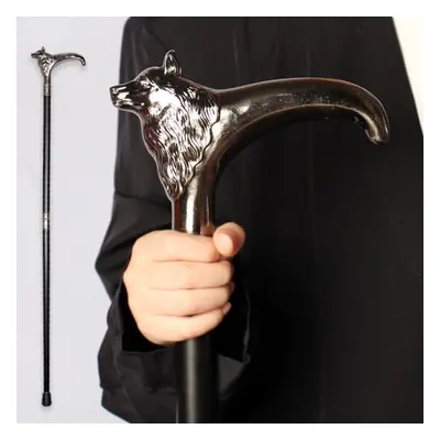 (as the picture) Wolf-head Luxury Walking Stick Canes Men Fashion Decorative Walking Stick Women