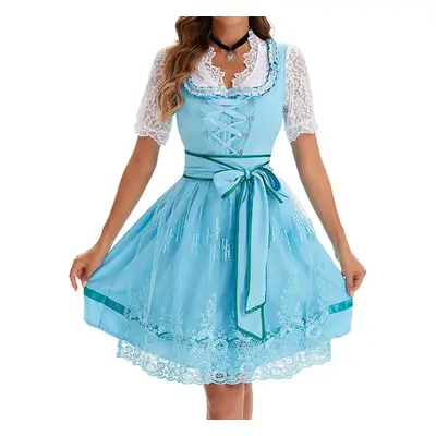 (blue, XXL) Women&apos;s Fashion Germany Oktoberfest Stage Performance Costumes