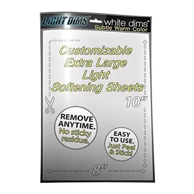 LightDims White Dims Dimming/Softening Sheets for Harsh LED Lights Extra Large Size (1 Sheet) Wa