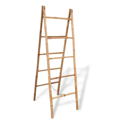 vidaXL Double Towel Ladder with Rungs Bamboo 50x160 cm Bathroom Rack Holder