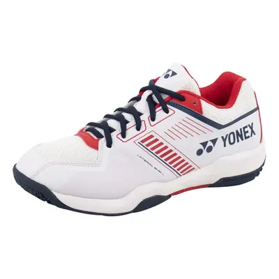 (8 UK, White/Red) Yonex Mens Strider Flow Badminton Shoes