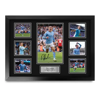 FR A2 Phil Foden Manchester City Gifts Deluxe Printed Signed Autograph Picture for Football Fans