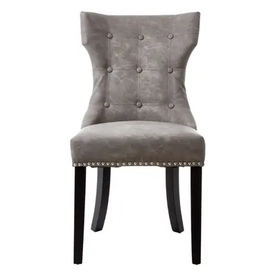 Premier Housewares Daxton Grey Faux Leather Dining Chair