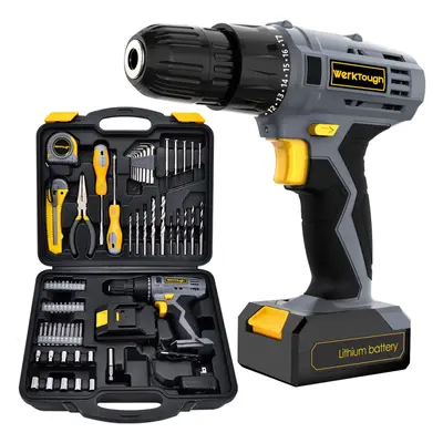 18/20V Cordless Drill Screwdriver Tool Set in Toolbox Men's and Home Repair Tool Set Father's Da