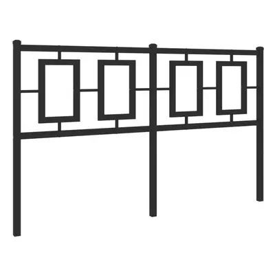 vidaXL Metal Headboard Bedroom Home Bed Header Bed Headboard Black cm