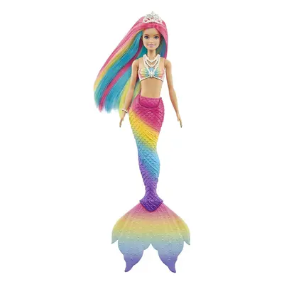 Barbie Dreamtopia Rainbow Magic Mermaid Doll with Rainbow Hair and Water-Activated Color Change 