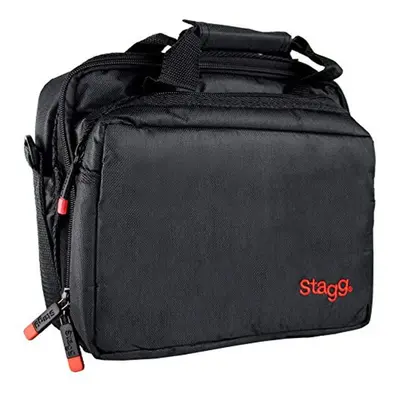 Stagg MIB-100 Microphone Bag with Thick Velvet Lining & Two Compartments - Black