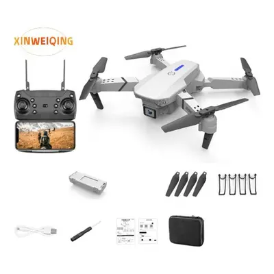 (grey) Set Remote Control Drone, Wide Angle 1080p/4k Hd-compatible Dual Camera, Altitude Hold, A