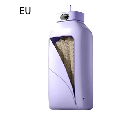 (Lavender EU plug) Multifunctional Dryer Electric Clothes Dryer Portable Compact Foldable Laundr