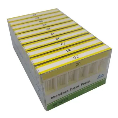 (06 Taper 20) Boxes Dental Absorbent Paper Points Sterile Sizes 04 F1 F2 F3 Taper 15-40# For Den