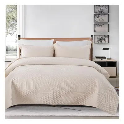 (white, 240*250cm) Crystal Velvet Laminated Cotton Bed Cover Quilted European Leisure Cover Blan