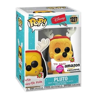 POP! Disney: Holiday - Pluto - Flocked - Amazon Exclusive - Collectable Vinyl Figure - Gift Idea