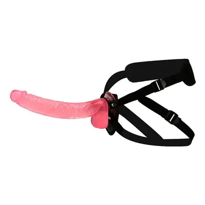 (pink) 31cm Straped On Huge Dildo Penis Pants Strap-on Huge Realistic Cock Harness Strapless Rem