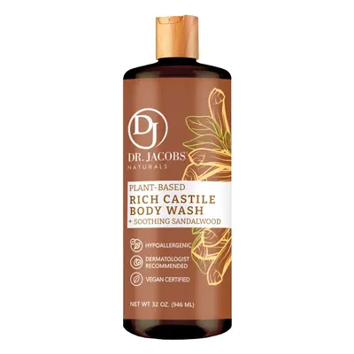 Dr Jacobs Naturals All-Natural castile Body Wash with Plant-Based Ingr