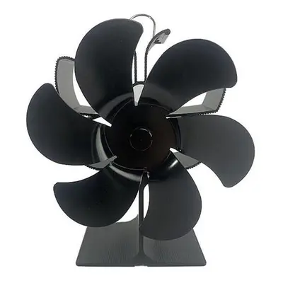 (black) Fireplace Fan With Blades Heat-powered Stove Fan Wood Burner Eco Friendly Quiet Fan Effi