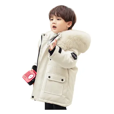 (Beige02, 1-2Years) Kids Boys Coats Duck down jacket Outwear Winter UK