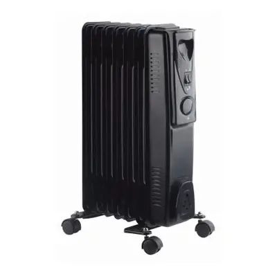 1.5kw Oil Filled Portable Radiator - oil filled radiator black slimline portable electric heater