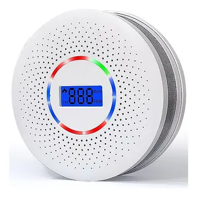 Combination Carbon Monoxide Detectors &Smoke Alarm, CO Alarm Detector With Digital LCD Display a