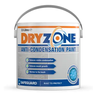 (2.5L) Dryzone Anti Condensation Paint ( White, Matt Finish) Thermal Paint that helps prevent Mo