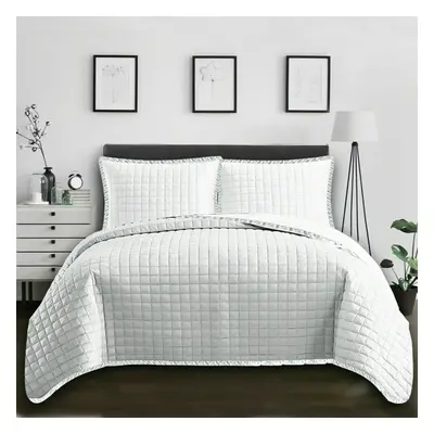 (White (OSCA), Super King) New soft Luxury Comforter Modern Quilted Bedspread