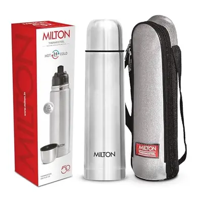 Milton Thermosteel Flip Lid 500, Double Walled Vacuum Insulated Thermos ml | oz | Hours Hot and 