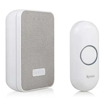 Byron DBY-22321 Wireless Portable Doorbell Set, m Range, Melodies, Visual Alert System