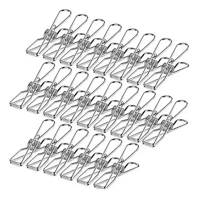 Cotiny Pack Clothes Pegs Pins Stainless Steel Laundry Hanging Pegs Clips for Clothes Paper Files