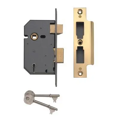 Yale Locks PM550 Lever Mortice Sashlock Polished Brass 80mm 3in