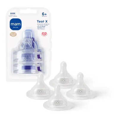 Cross-Cut Teats, Suitable for 6+ Months, Bottle Teats with SkinSoft Silicone, Fits all MAM Baby 