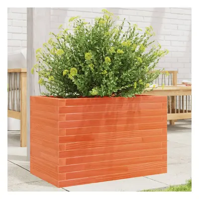 vidaXL Garden Planter Outdoor Flower Pot Planter Pot Wax Brown Solid Wood Pine