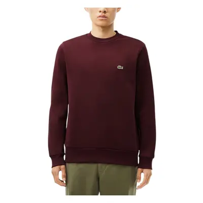 (Maroon, S) Lacoste Mens Fleece Sweatshirt Knitted Jumper