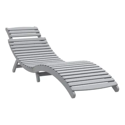 vidaXL Sun Lounger Sun Bed Patio Day Bed Lounge Bed Grey Solid Wood Acacia