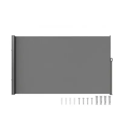 Vevor KSSCP180X350D1WHJV0 x in. Outdoor Privacy Screen Retractable Side Awning, Grey