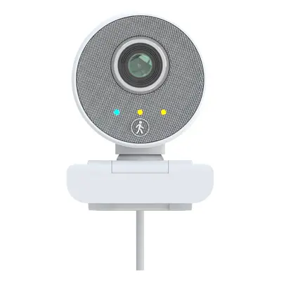 (White) 1080P Webcam Panaromic Live Streaming USB Computer Camera with Stereo Microphone Desktop