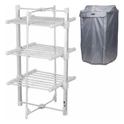 GlamHaus Tier Indoor Foldable Electric Heated Clothes Airer & Dryer