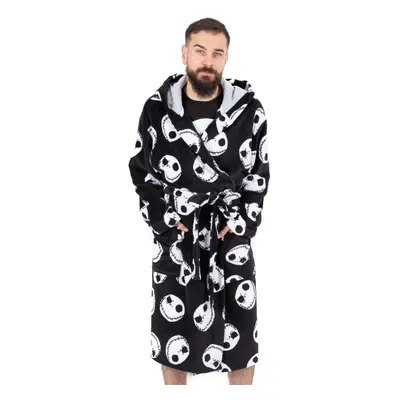 (Medium, Black) Disney Mens Bathrobe Black Jack Skellington