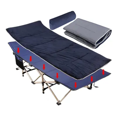 Camping Bed Inc Soft Comfortable Mattress, Pillow, Extra Wide Folding