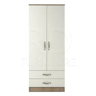 Ready assembled Classic Door Drawer Wardrobe Oak And White