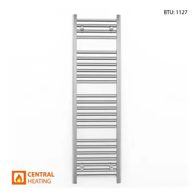 (350 x 1200mm (BTU: 1117)) Chrome Bathroom Designer Straight Towel Radiator