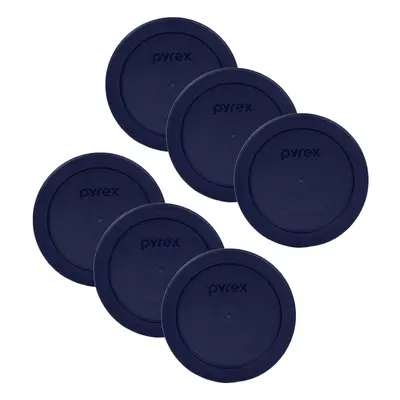 Pyrex Blue Cup Round Storage Cover #7200-PC for Glass Bowls 6-Pack